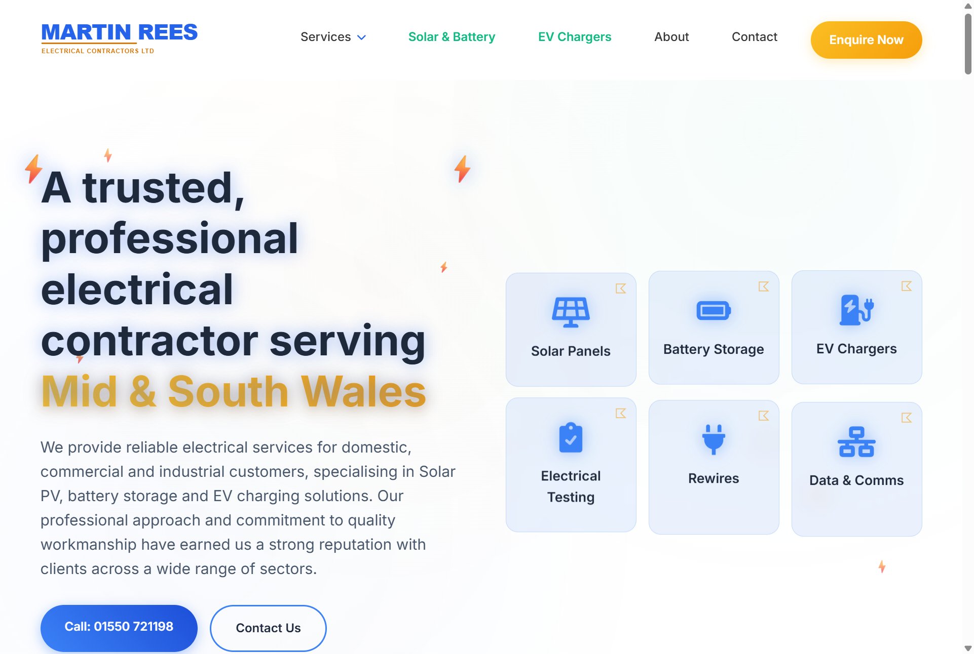 The Martin Rees Electrical Contractors website